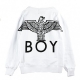 FELPA GIROCOLLO EAGLE BACKPRINT SWEAT WHITE/BLACK