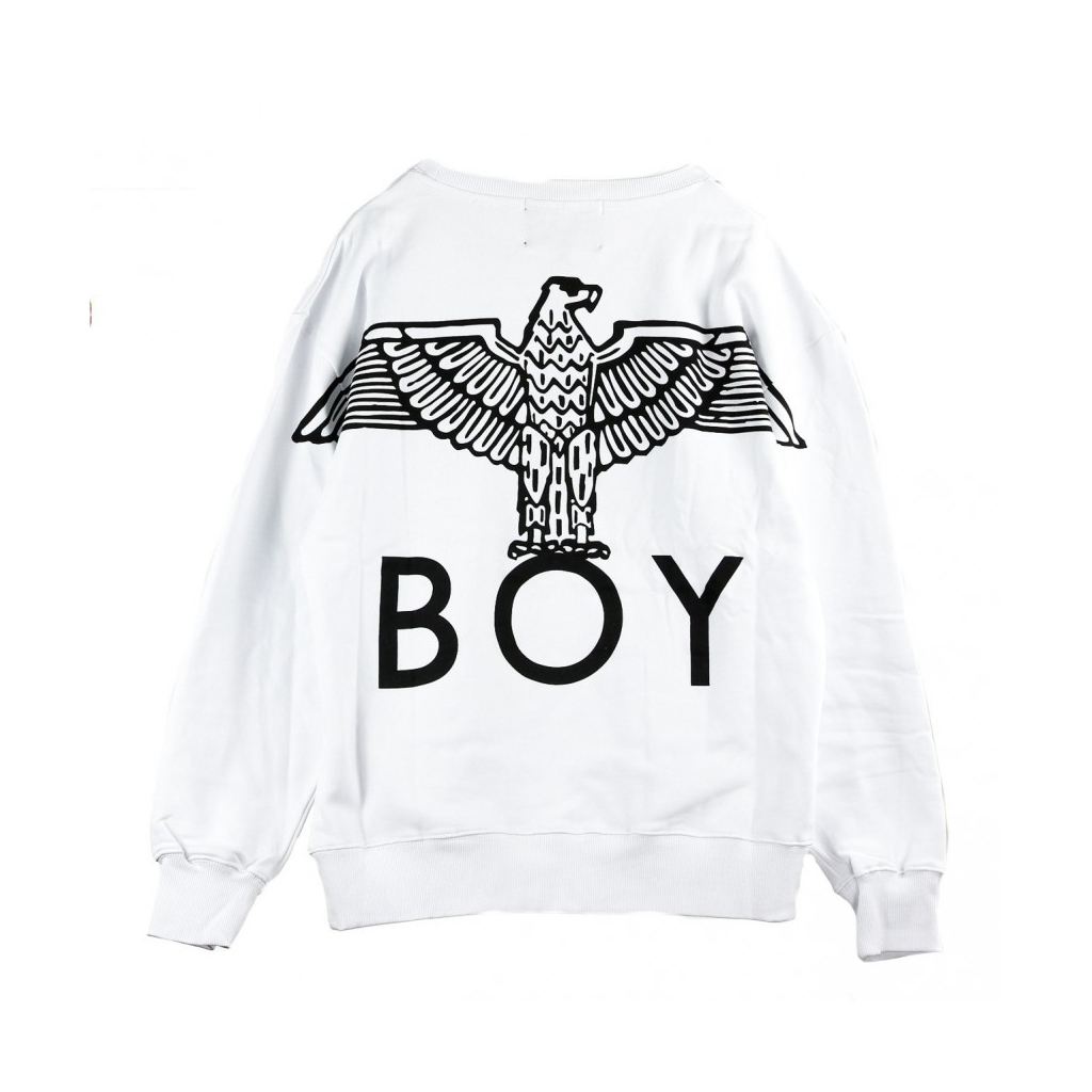 FELPA GIROCOLLO EAGLE BACKPRINT SWEAT WHITE/BLACK