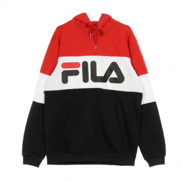 FELPA LEGGERA CAPPUCCIO MEN NIGHT BLOCKED TRUE RED/BLACK/BRIGHT WHITE