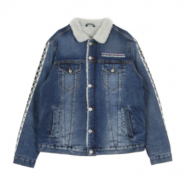 GIUBBOTTO JEANS NECKLACE DENIM JACKET STONE WASH