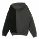 FELPA LEGGERA CAPPUCCIO BLOCKED HOODIE CHARCOAL/CHARBON