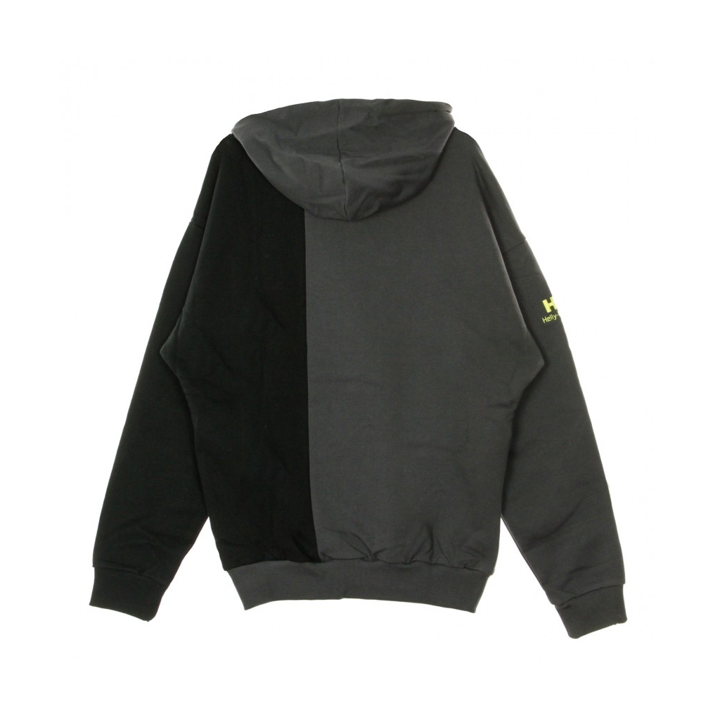 FELPA LEGGERA CAPPUCCIO BLOCKED HOODIE CHARCOAL/CHARBON