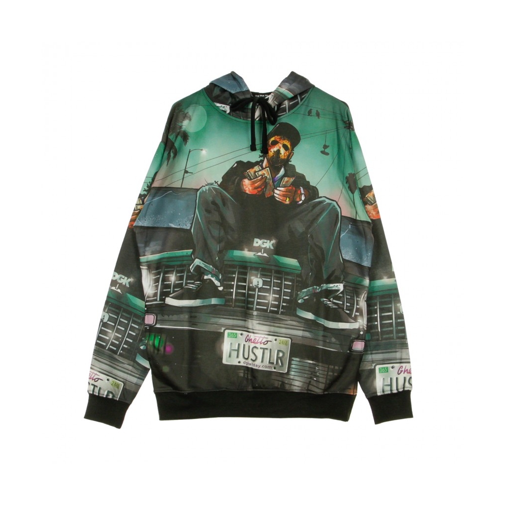 FELPA LEGGERA CAPPUCCIO HUSTLIN HOODED FLEECE MULTI