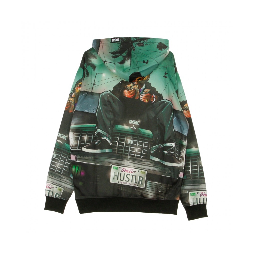 FELPA LEGGERA CAPPUCCIO HUSTLIN HOODED FLEECE MULTI