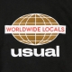 FELPA GIROCOLLO WORLDWIDE LOCALS BLACK