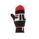 GUANTI INTARSIA KNITTED MITTENS BLACK IRIS/TRUE RED/BRIGHT WHITE