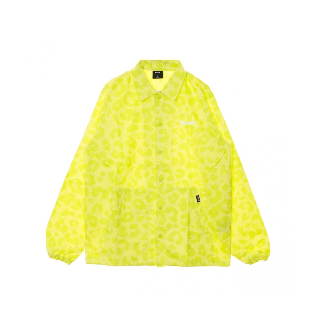 GIACCA COACH JACKET NEO LEOPARD COACH JACK HOT LIME