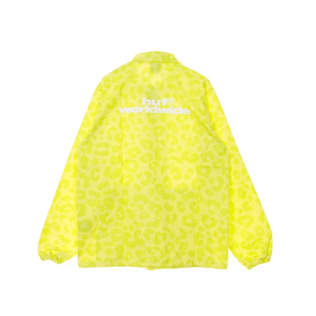 GIACCA COACH JACKET NEO LEOPARD COACH JACK HOT LIME