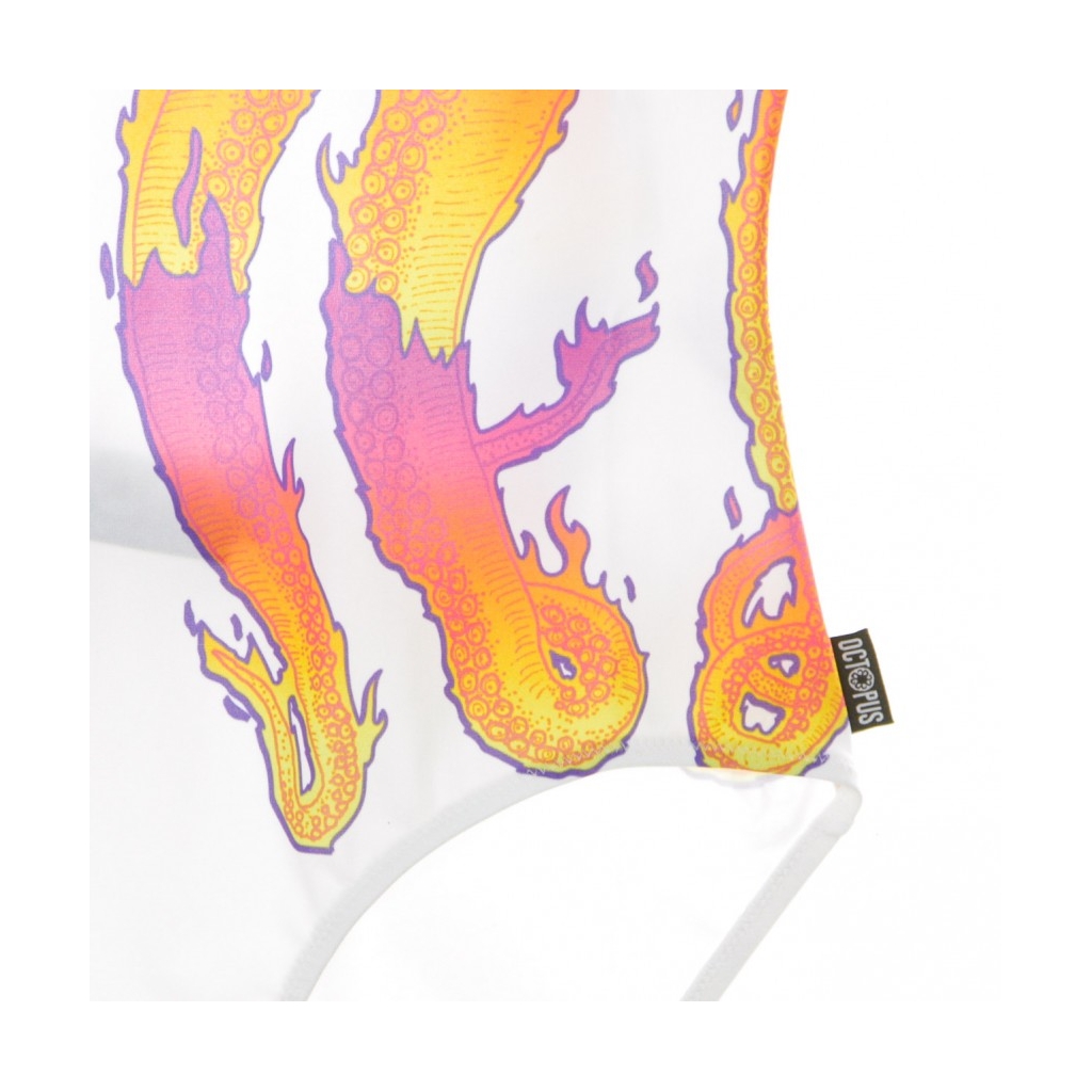 COSTUME W FLAMES SWIMSUIT WHITE