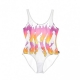 COSTUME W FLAMES SWIMSUIT WHITE