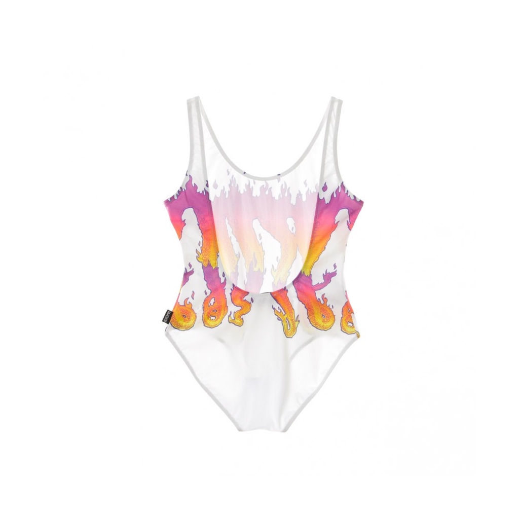 COSTUME W FLAMES SWIMSUIT WHITE