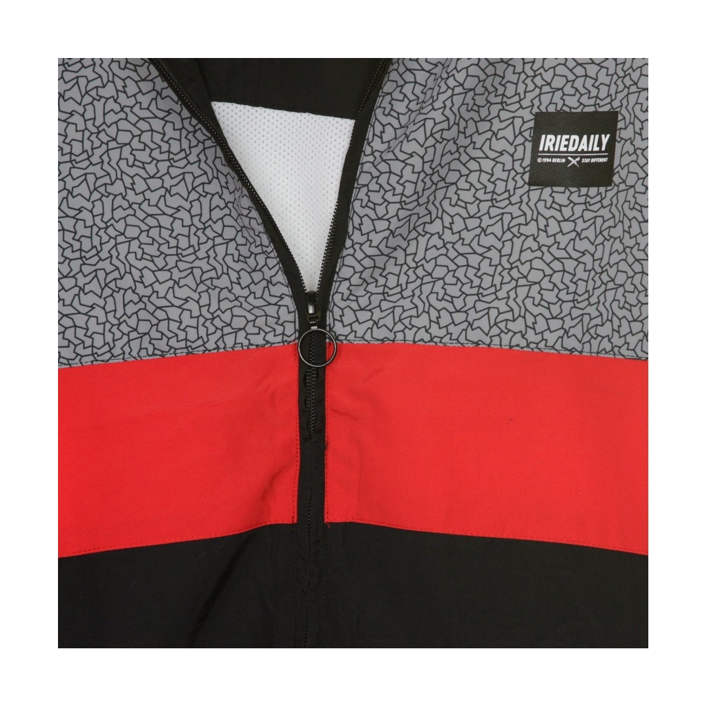 GIACCA A VENTO PRIME HOOD JACKET BLACK/RED