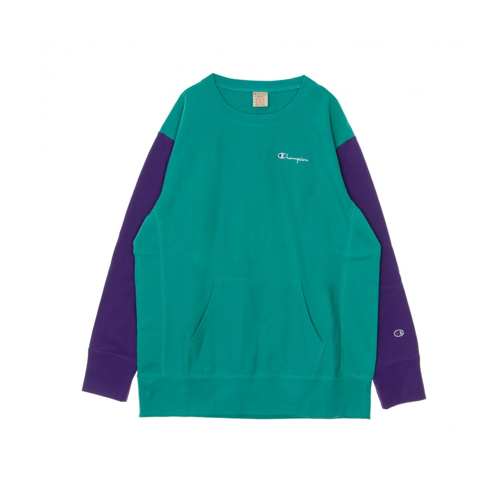 FELPA LEGGERA GIROCOLLO CREWNECK SWEATSHIRT TEAL GREEN