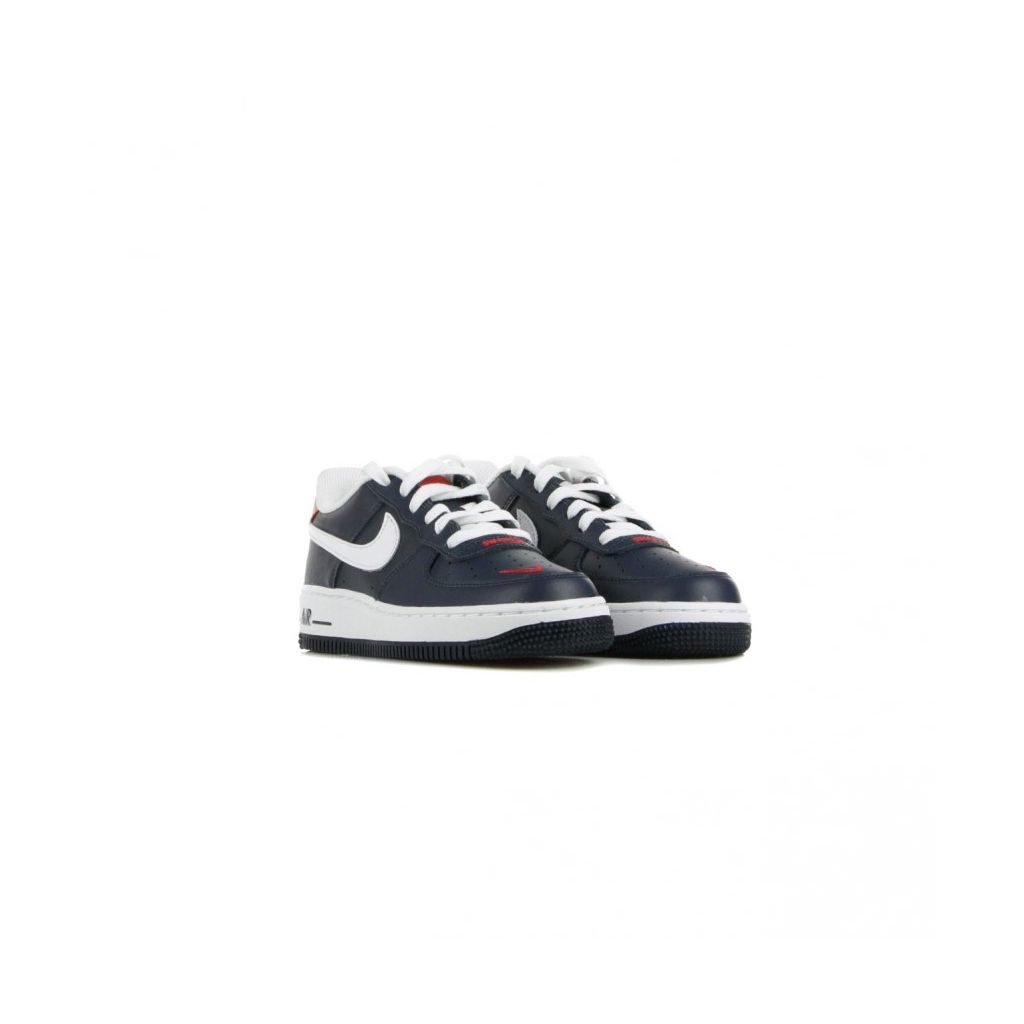 SCARPA BASSA AIR FORCE 1 LV8 GS OBSIDIAN WHITE UNIVERSITY RED WHITE