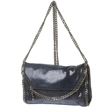 BORSA MINI SHOULDER FALABELLA BLU