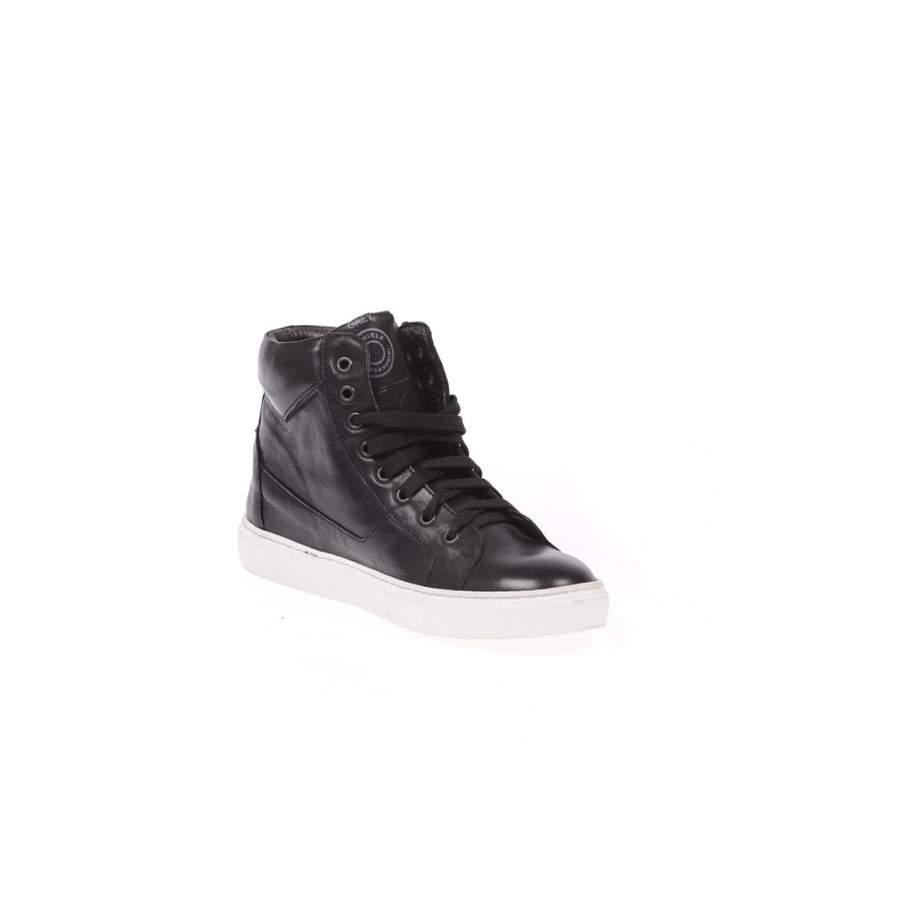 STIVALETTI SCARPA POLACCO LACCI NERO