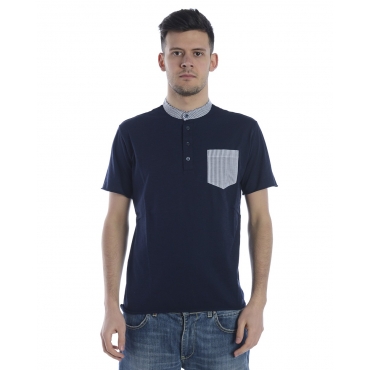 T-SHIRT MAGLIA COCCOLATO MC TV BLU