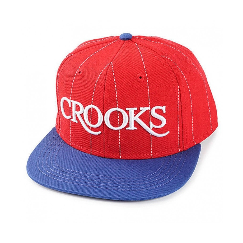 CAPPELLO SNAPBACK CROOKS  CASTLES CAP SNAPBACK SERIF TrueRed/Royal unico