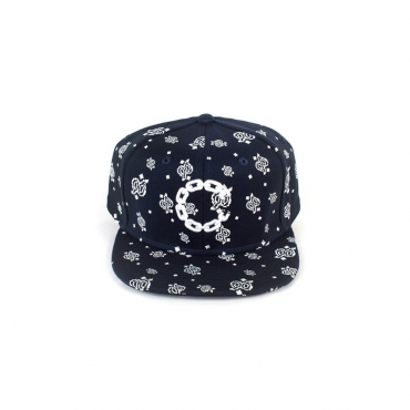 CAPPELLO SNAPBACK CROOKS  CASTLES CAP SNAPBACK CHAIN C PAISLEY True Navy unico