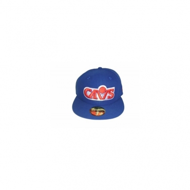 CAPPELLO FITTED NEW ERA CAP FITTED NBA CLEVELAND CAVALIERS HARDWOOD CLASSICS Royal/Orange unico