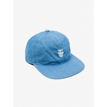 CAPPELLO SNAPBACK CREEPER FACE 6 PANEL HAT DENIM