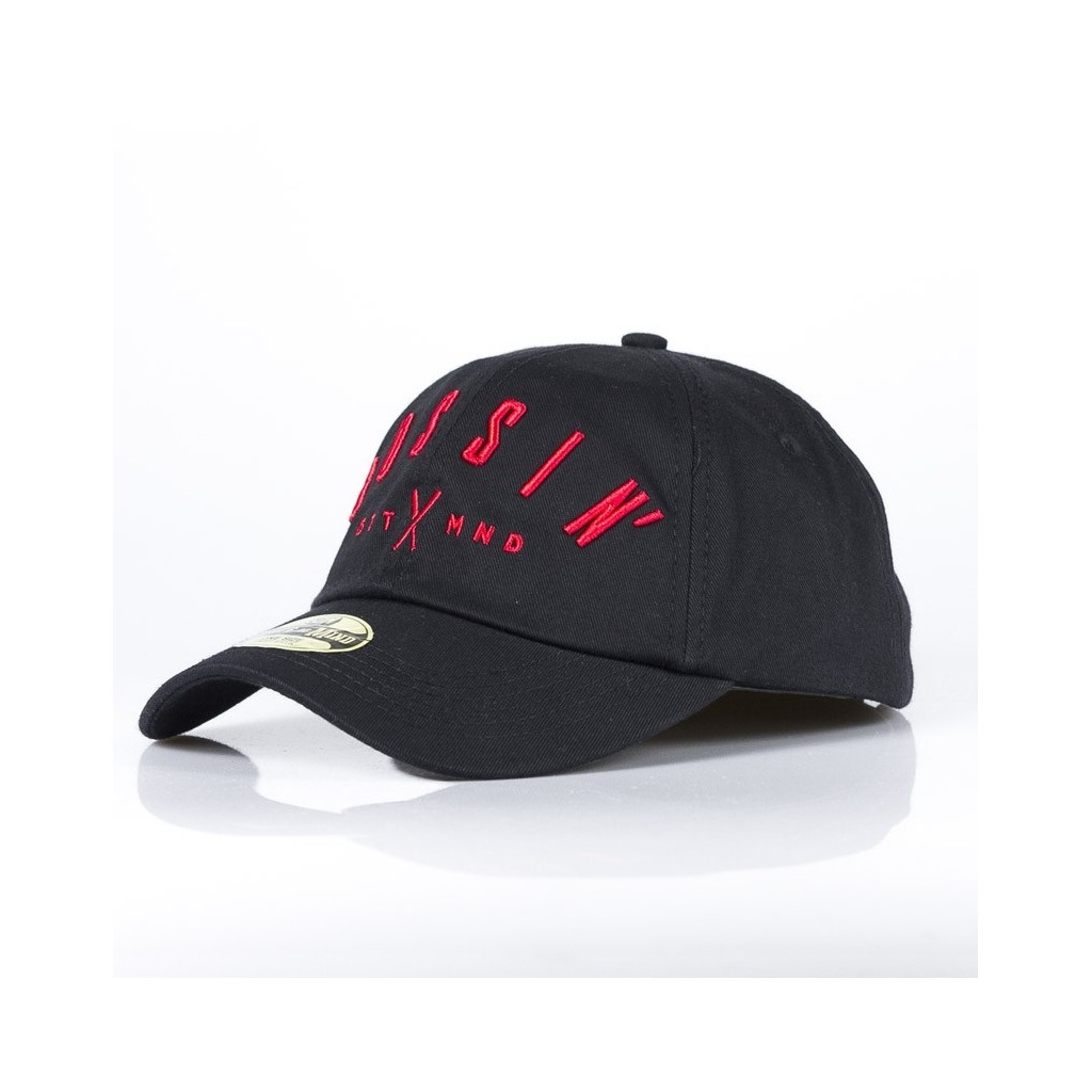 CAPPELLO VISIERA CURVA BOSSIN SOFT CURVED STRETCH CAP NERO/ROSSO