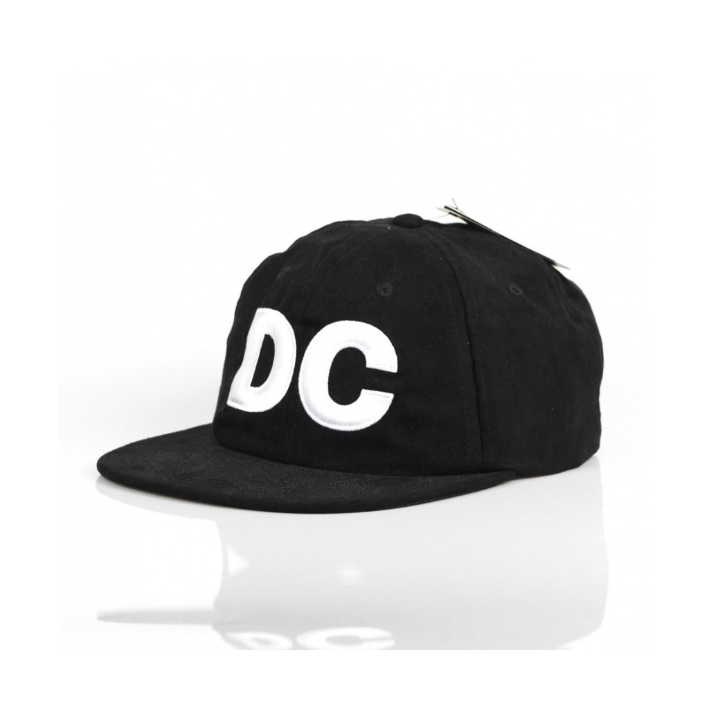 CAPPELLO SNAPBACK FAUX SUEDE CAP BLACK/WHITE