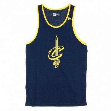 CANOTTA NBA TEAM APPAREL POP LOGO TANK CLECAV OBSIDIAN BLUE