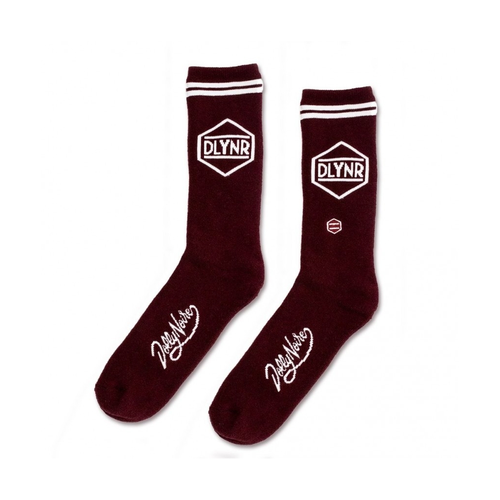 CALZE LOGO BURGUNDY