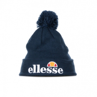 BERRETTO LANA VELLY POM POM BEANIE NAVY