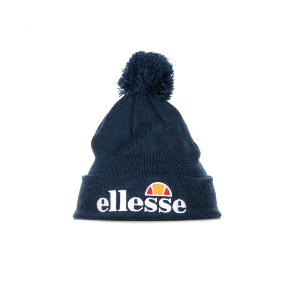 BERRETTO LANA VELLY POM POM BEANIE NAVY