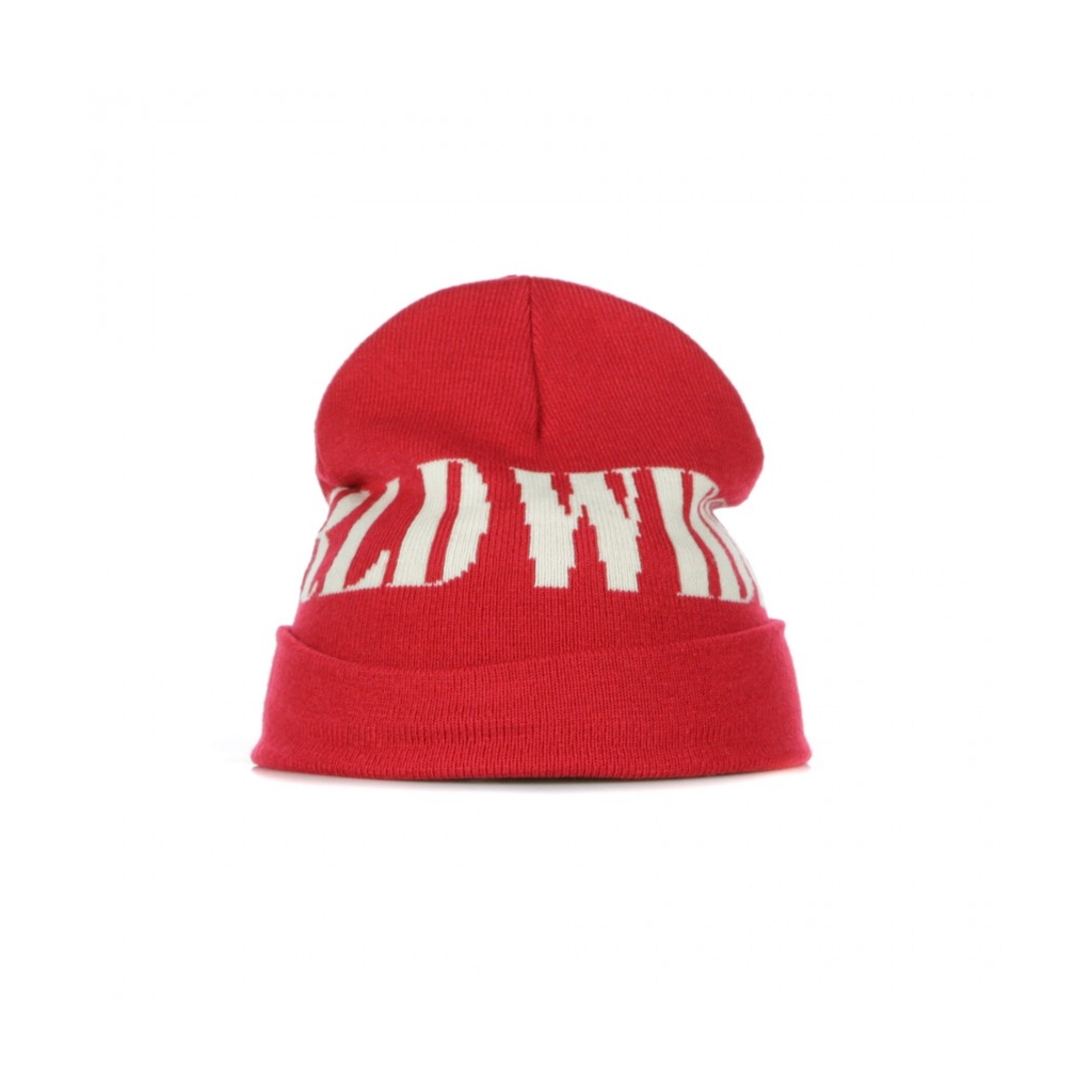 BERRETTO LANA SERIF BEANIE SCARLET