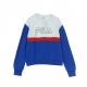 FELPA LEGGERA GIROCOLLO ELISABETH CREW BRIGHT WHITE/LAPIS BLUE/TRUE RED