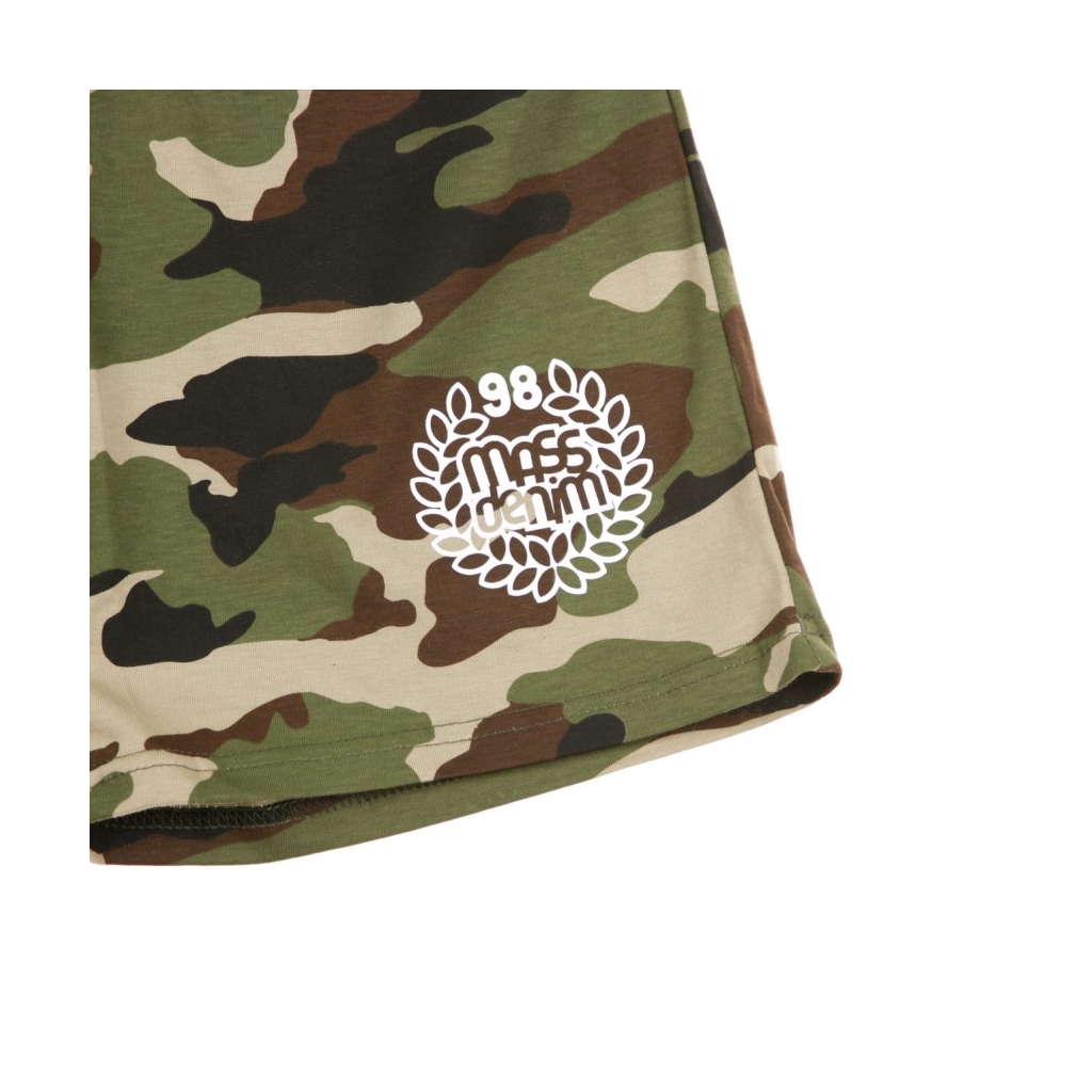 PANTALONCINO SWEATSHORTS BASE WOODLAND CAMO