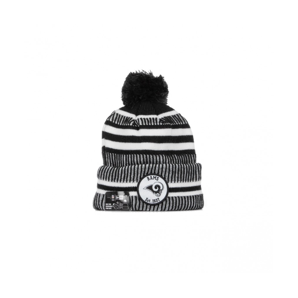 CAPPELLO INVERNALE POM POM NFL19 SPORT KNIT HOME LOSRAM BLACK/WHITE