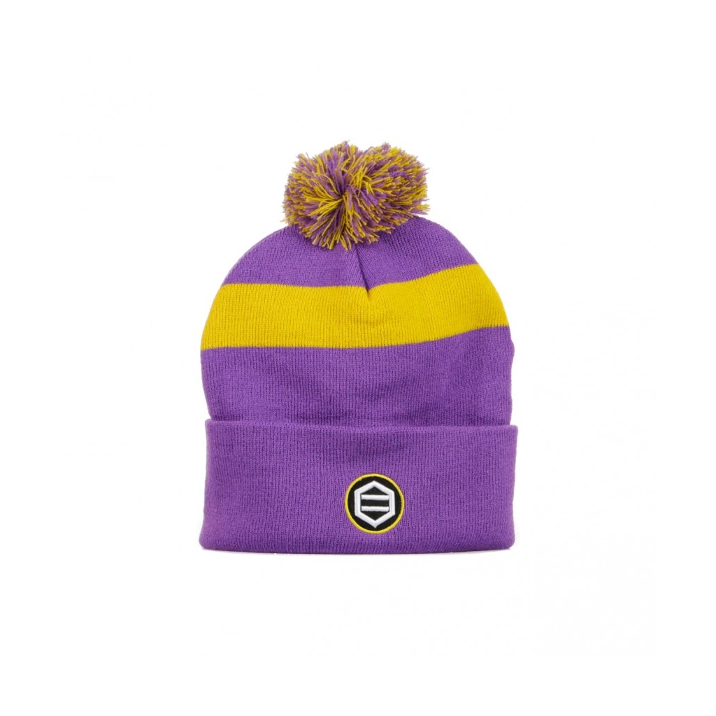 CAPPELLO INVERNALE POM POM KOBE BEANIE PURPLE/YELLOW