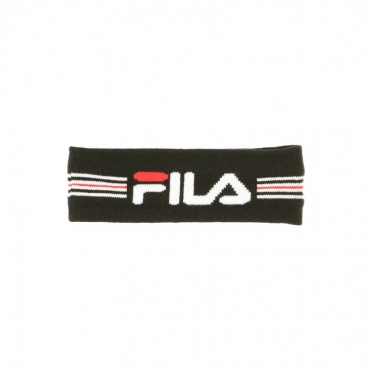 FASCETTA INTARSIA KNITTED HEADBAND BLACK/BRIGHT WHITE/TRUE RED