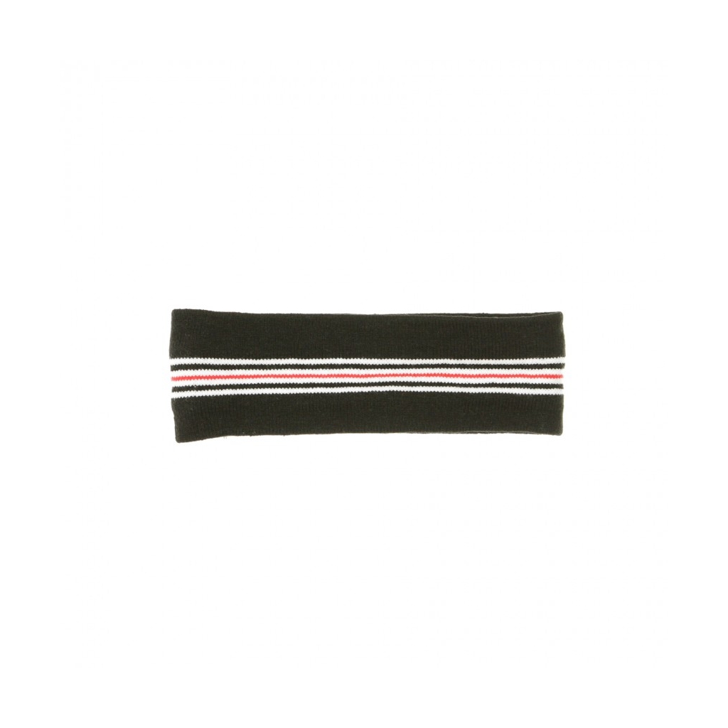 FASCETTA INTARSIA KNITTED HEADBAND BLACK/BRIGHT WHITE/TRUE RED