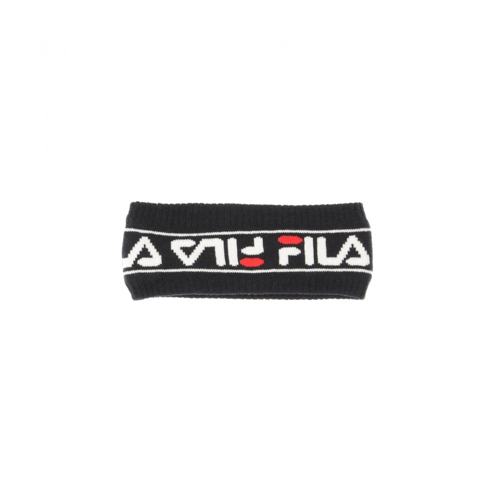 FASCETTA INTARSIA KNITTED HEADBAND BLACK IRIS/TRUE RED/BRIGHT WHITE