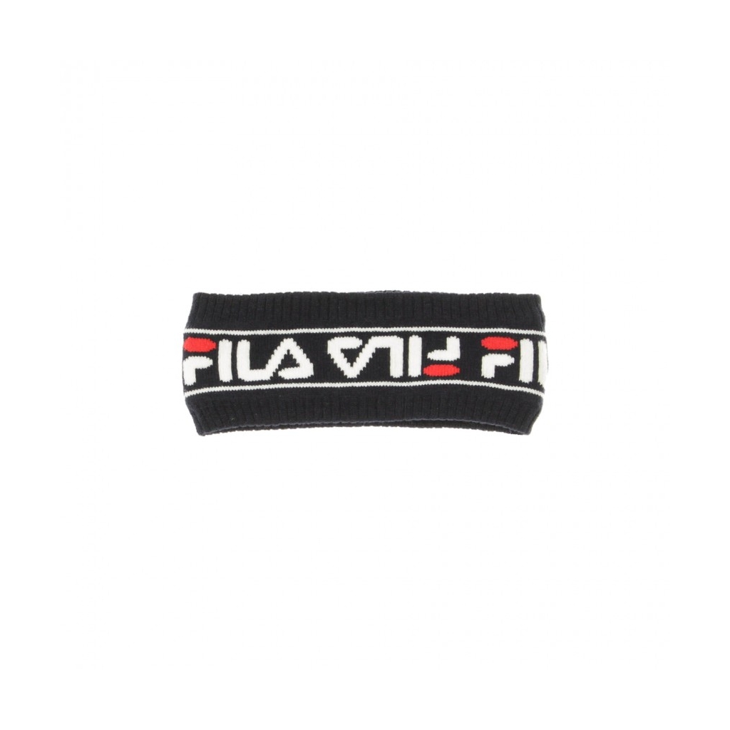 FASCETTA INTARSIA KNITTED HEADBAND BLACK IRIS/TRUE RED/BRIGHT WHITE