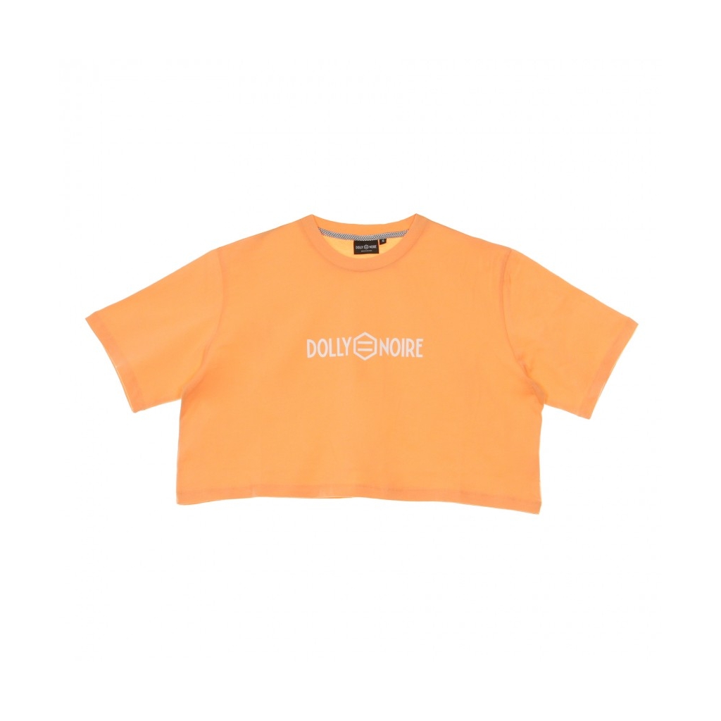 MAGLIETTA CORTA LOGO CROP TOP CANTALOUPE ORANGE