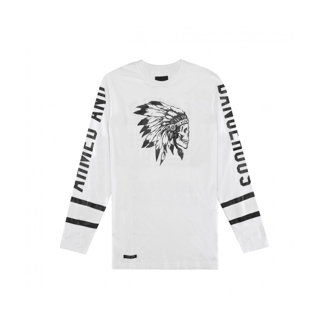 MAGLIETTA ARMED  DANGEROUS LONGSLEEVE BIANCO/NERO