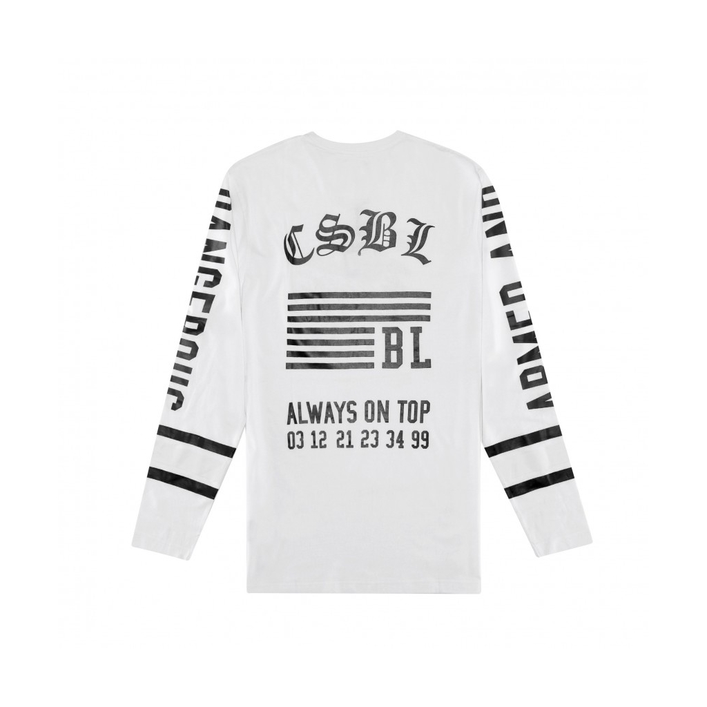 MAGLIETTA ARMED  DANGEROUS LONGSLEEVE BIANCO/NERO