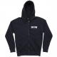 FELPA CAPPUCCIO LOGO ZIP NAVY/BIANCO