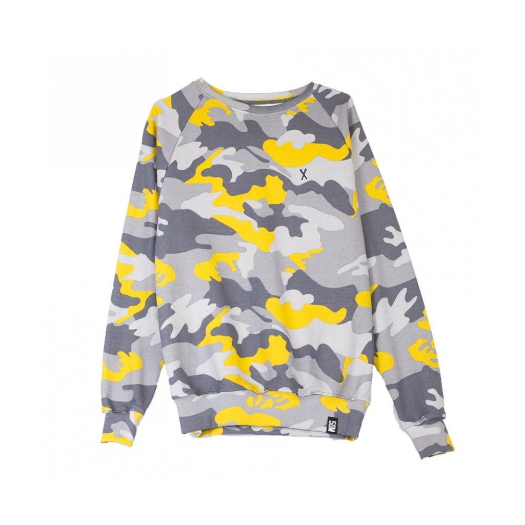 FELPA GIROCOLLO CLASSIC BATS SWEATSHIRT MIMETICO GRIGIO