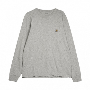 MAGLIETTA MANICHE LUNGHE POCKET L/S GREY HEATHER