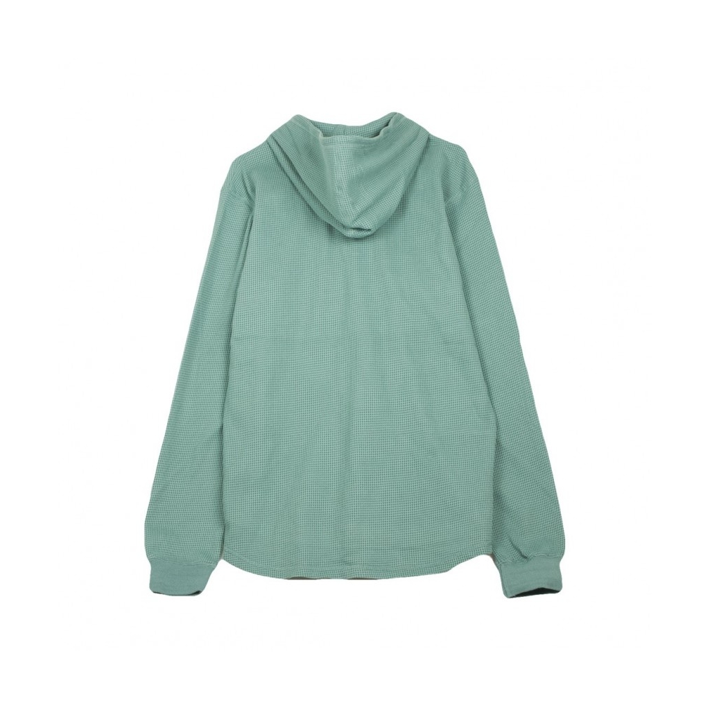 FELPA CAPPUCCIO WINSTON HOODED THERMAL TEAL/WHITE