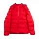 PIUMINO HOODED BOXY PUFFER JACKET FIRE RED