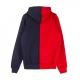 FELPA CAPPUCCIO SPLIT ZIP HOODIE RED/BLUE