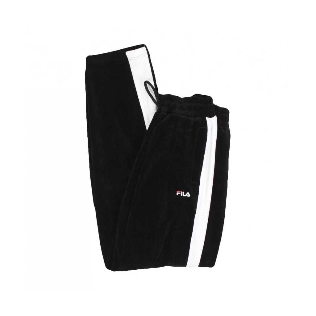 PANTALONE TUTA KEVIN VELVET TRACK PANTS BLACK